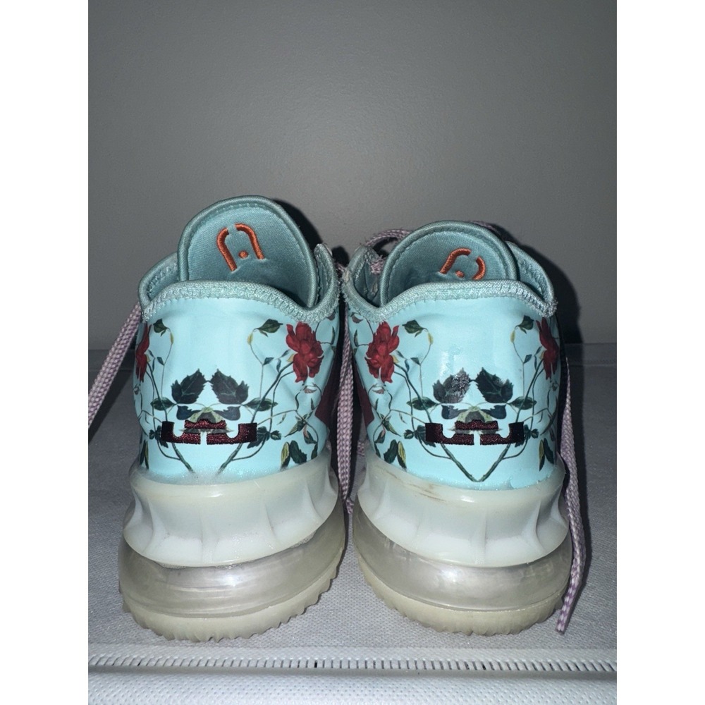 Nike LeBron 19 Low Floral Mint Red Basketball Shoes Size 9.5 No Box - Picture 5 of 8